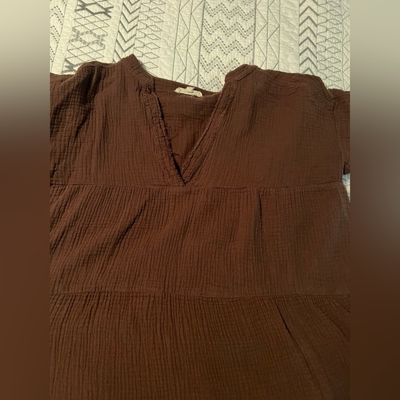 Women’s promesa blouse top small brown with pockets - Picture 5 of 7